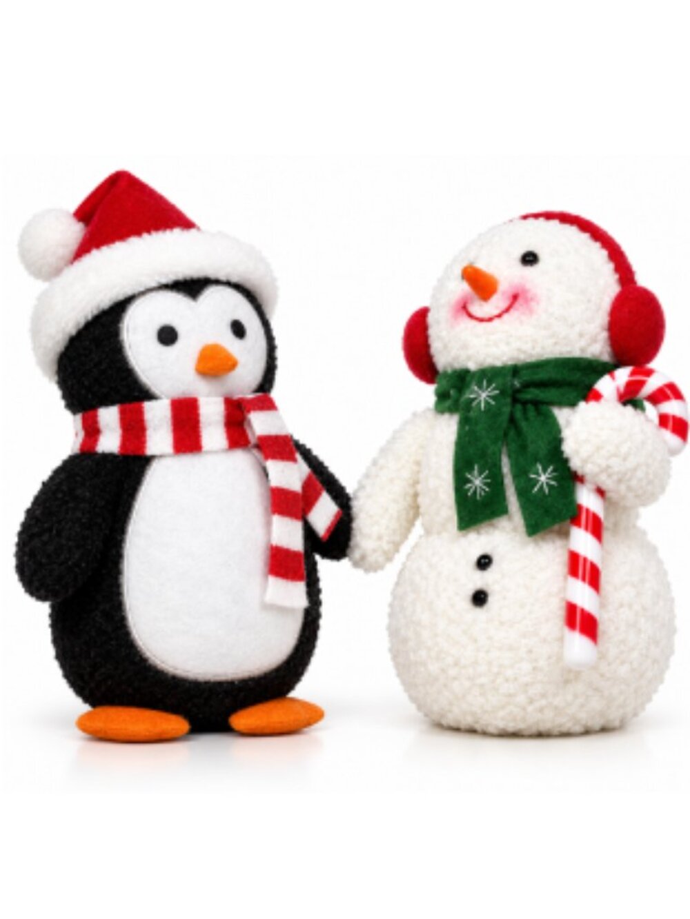 Target Christmas Plush Set of 2 Penguin Snowman 7-8" Holiday Decor 2024 NWT